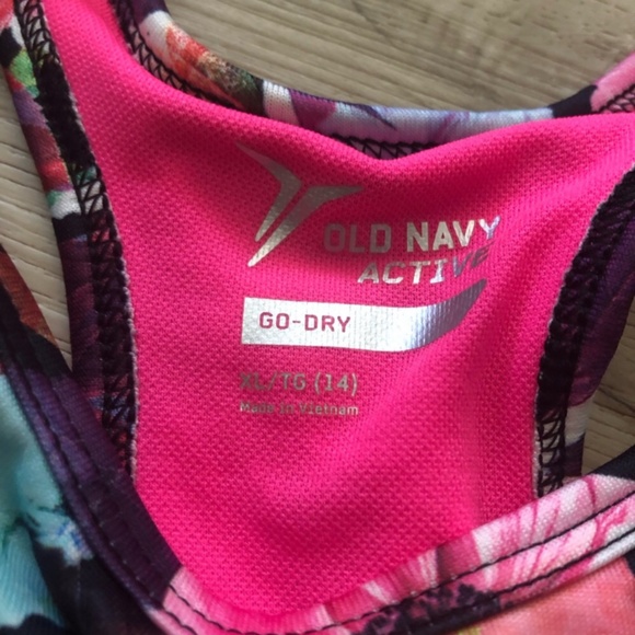 MASSIVE $10 SALE Old Navy Black Tank Top with Floral Accents - Picture 3 of 5